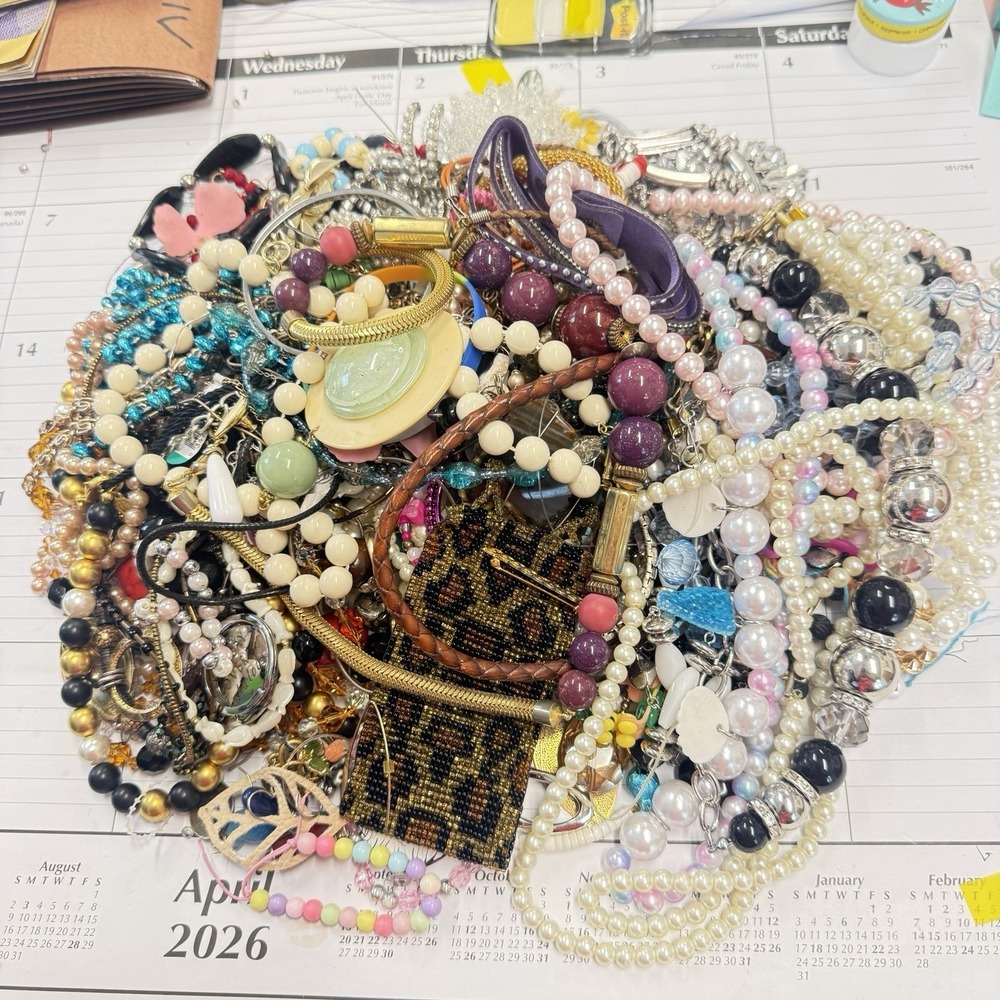 Vintage to Now Jewelry Lot Wearable and Repurpose. Not Gone Through Some Tangled